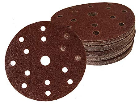 60 Stück │ Schleifscheiben für Exzenterschleifer │ 15-Loch │ Ø 150 mm │ je 10x Korn 40/60/80/120/180/240