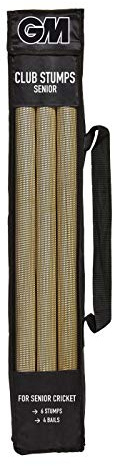 Gunn & Moore GM - Set di 6 stoppini da Cricket e 4 bastoni, in Legno, Altezza Regolabile da 68,6 cm, Borsa per Il Trasporto, Colore Naturale