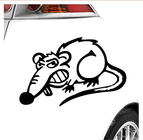 Kiwistar - Autoaufkleber - Ratte Rat Rost Comic - Schwarz - 17x10cm - Aufkleber Auto, Laptop, Fahrrad, LKW, Motorrad mehrfarbig JDM Decal Racing