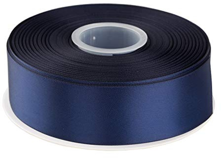 Avanava Doppelseitiges Satinband, 38 mm breit, 45 m (370-Marineblau)