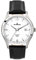 Dugena Herren-Armbanduhr 4460911 Tresor Automatik, Automatikwerk, weißes Zifferblatt, Edelstahlgehäuse, Saphirglas, Lederarmband, Dornschließe, 10 bar
