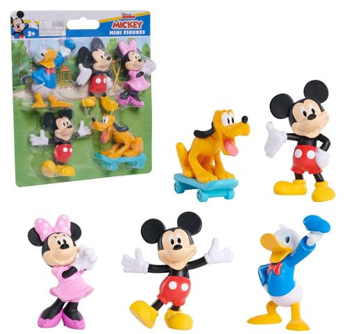 JP Paquete de 5 Minifiguras coleccionables de Mickey Mouse de Disney Junior, Juguetes para niños a Partir de 3 años de Just Play