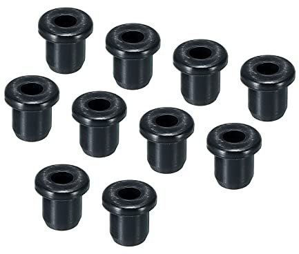 sourcing map 20Pcs T Shape Rubber Grommet Mount Dia 7mm ID 4mm H 10mm Seal Protection Hole Plugs for Cable Pipe Black