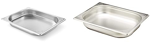 HENDI Gastronormbehälter, Temperaturbeständig von -40° bis 300°C, 2L, GN 1/2, 325x265x(H) 40mm, Edelstahl & Gastronormbehälter, Temperaturbeständig von -40° bis 300°C, 4L, GN 1/2, 325x265x(H) 65mm