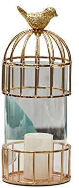 Kerzenhalter, goldener Vogelkäfig, Kerzenhalter, Ornamente, Licht, Luxus, Hochzeit, Fotografie, Requisiten, Esstisch im europäischen Stil, amerikanischer Stil, Retro-Kerzenhalter, Kerzenhalter (Größe: