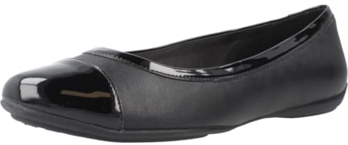 Geox D Charlene B - Bailarinas Planas para Mujer, Black, 39 EU