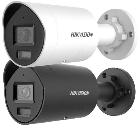 Hikvision 8MP Smart Hybrid Light avec ColorVuWDR Bullet caméra reseau avec objectif fixe. IR et lumiere visible IP67. 2.8 mm. noir