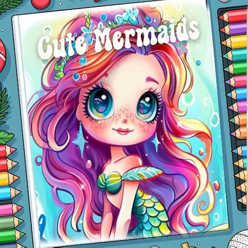 Adorable Mermaids Coloring Book Mermaid Sea Animals - Fun and Education for Kids 4-8
