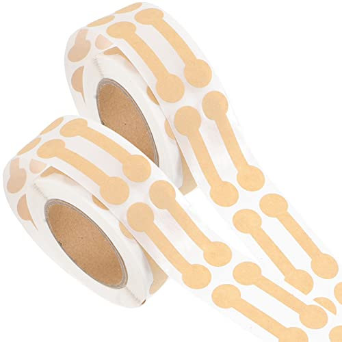 SEWACC Kraft Paper Handmade Stickers Self-Adhesive Tamper Seal Labels for Greeting Cards and Candy Bags 2 Rolls