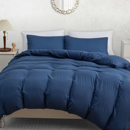 Pamposh Double Duvet Set - Pre-Washed Microfibre Bedding Set for Added Softness & Comfort - Lightweight Premium Quilt Cover Set for All Seasons With Zipper Closure