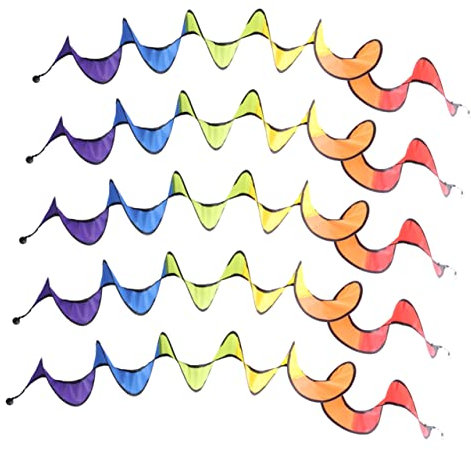 KITANDOVE Lot De 5 Moulins À Vent Décoratifs pour Pelouse Arc-en-Ciel