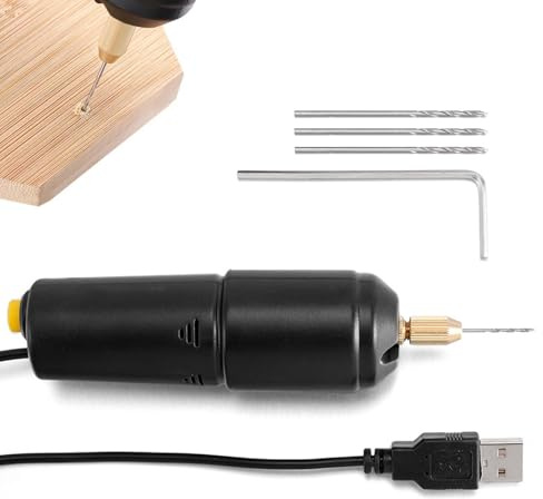 Sghtil Taladro de mano para hacer joyas, Taladro de mano eléctrico,Herramienta de taladro manual USB - Taladro eléctrico portátil, herramienta multiusos de resina para taladro de mano, taladro