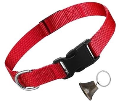 Collier pour Chèvres De Concours - Harnais Réglable en Nylon avec Clochette,Cloche Sonore Antiperte pour Pâturage – Accessoires d'Élevage pour Moutons, Vaches et Chèvres Domestiques