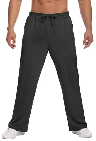 PINSPARK Pantaloni da Jogging Uomo Allenamento in Cotone Sportivi Lunghi Casual Larghi Fitness e Yoga Ginnastica Lounge S-XXL