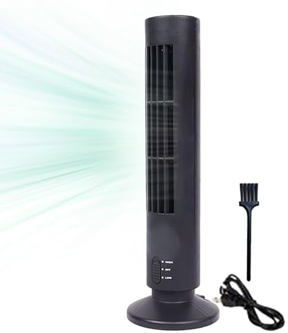 Ventilador de torre para dormitorio, ventilador eléctrico de pie sin aspas, ventiladores de suelo silenciosos con puerto USB, ventiladores de escritorio portátiles para área de trabajo, dormitorio