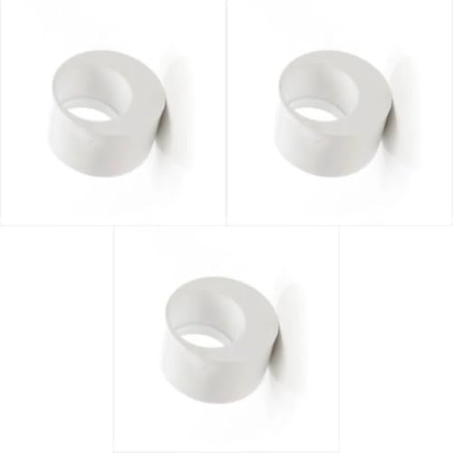 AIGHER PVC Solvent Weld Reducer, 50mm x 32mm, White, Pack of 3