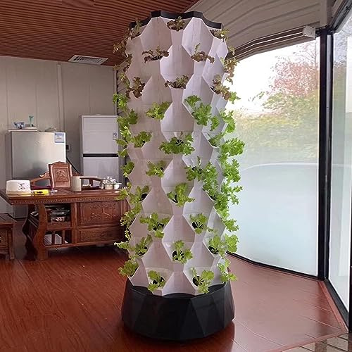 Kit de culture hydroponique – Tour hydroponique verticale avec minuterie à pompe pour cultiver des herbes, des fruits et des légumes – Options de 6/8/10 couches disponibles