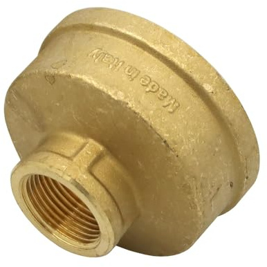 Stabilo-Sanitaer Messingfitting Reduziermuffe 3/4 x 2 Zoll Reduzierung Übergangsmuffe Messing Fitting Gewindefitting Rohrfitting