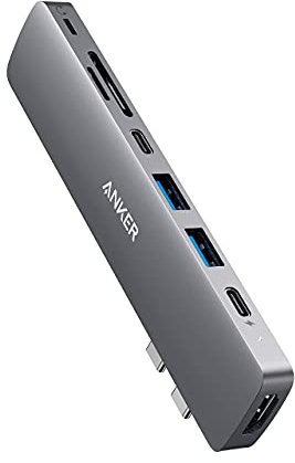 Anker USB-C Hub for MacBook, 8-in-2 Adapter Compatible with Thunderbolt 3 USB-C Port, 4K HDMI, USB-A&C 3.0 Data Ports, SD Card, Lightning Audio