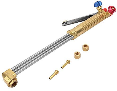 Torche de Coupe, Injecteur Gaz Coupe Oxygène/Acétylène en Acier Inoxydable,Outil à Main de Torche de Soudage, avec Poignée de Pression équilibrée