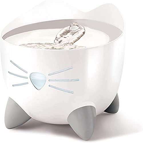 Catit Fuente de agua PIXI Cat con tapa de acero inoxidable