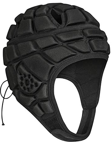 Soft Shell Calcio Rugby Copricapo Schiuma Cotone Testa Protettiva Morbido Imbottito Copricapo Calcio No Bump Cap per Bambini Giovani