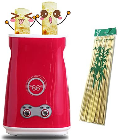 Electric Egg Roll Machine Double Egg Household Egg Roll Maker Egg Sausage Double Tube Maker Made Omelet Hot Dog Vertical Nonstick Cooker DIY Maker Breakfast