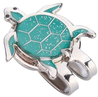 SUNGOOYUE Golfballmarker, Damen, Edelstahl, Magnetisch, Golfhut-Clip, Ballmarker für Golfschläger (Tortoise)