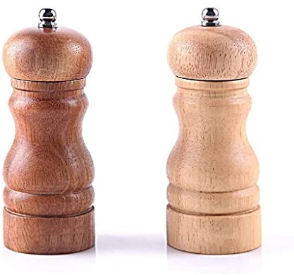 Gewürzmühle Pfeffermühle 2 Packungen Manuelles Rotierendes Salz- Und Pfeffermühlen-Set, Einstellbare Grobheit, Kleine Pfeffermühle Für Küche/Grill Chilimühle