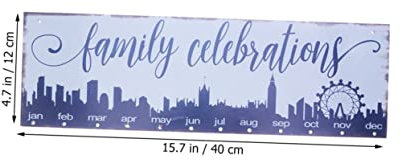 HAPINARY Kalender aus Holz Familiengeburtstagskalender mit Tags Wandakzentdekor wandverkleidung wand polsterung das Geschenk Embleme Holzblockkalender Wandkalender Perlmutt das Schild Seil