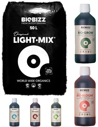 Biobizz Light Mix Set - 50L mit Dünger für Grow, Bloom, Top Max, Acti Vera und Bio Heaven