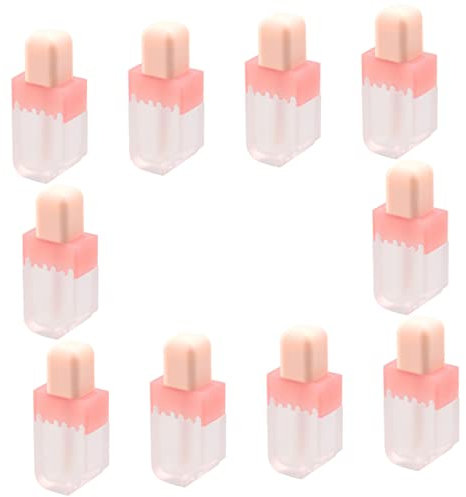 HONMEET 10pièces Tubes De Lip Oil Transparent Refillable Pour à Lèvres Bouteilles Vides De Gloss à Lèvres Pour Femmes Pour Voyage Et Échantillons Cosmétiques