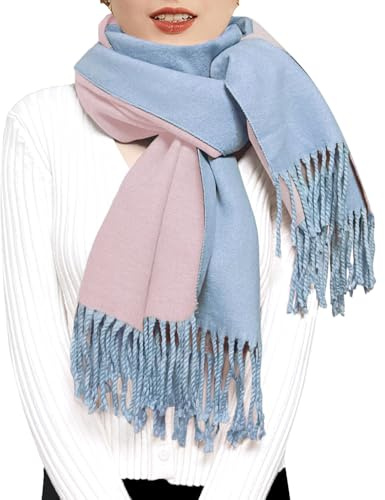 ehsbuy Cashmere Scarfs For Women Soft Pashmina Shawls And Wraps Reversible Long Large Winter Warm Thick Ladies Scarves With Tassel For Weddings Womens Gifts