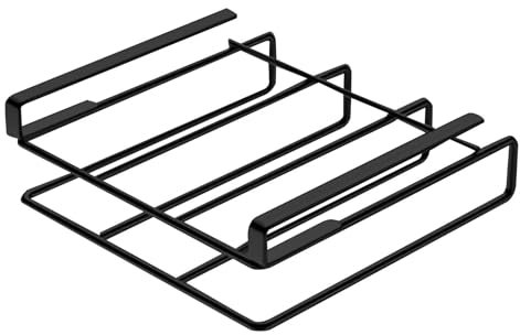 Support de planche à découper sous meuble - Support de planche à découper - Étagère de rangement pour planches à découper - Organiseur polyvalent avec crochets pour ustensiles de cuisine