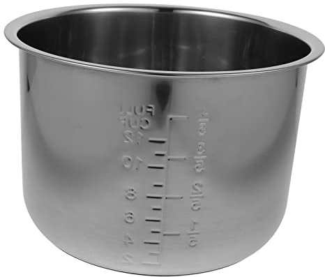 LIFKOME 1pieza Repuesto para Olla Arrocera, 6L Interior de Acero Inoxidable 304, Escala Integrada, Diseño Versátil para Cocinar Arroz, Sopas y Pasteles