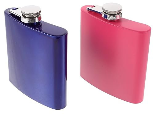 Warmhm 2stücke Aus Für Spirituosen Metallflachmann Als Campingflachmann Kleiner Taschenflachmann Mit Dichtendem Design Langlebig Und Rostfrei Für Wein Schnaps Und Wasser