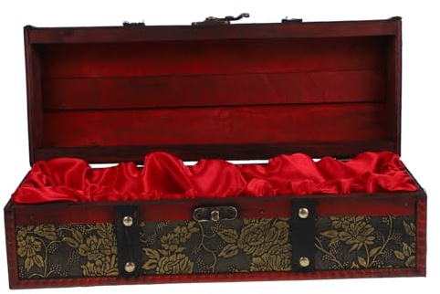 Genérico Caja de Madera para Vino Estuche de Almacenamiento Vintage con Multifuncional para y Presentaciones Protección para Vino Uso Bares