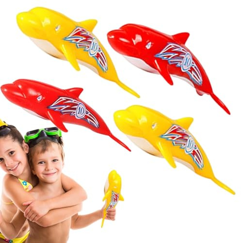 Generisch Schwimmendes Fischspielzeug - Unterwasser-Tauchspielzeug, Kinder Pool Spielzeug, Set Mit Tauchstäbe Tauchringen Meerjungfrauen Algenspielzeug Banditen Edelsteinen | Poolparty Geschenk Für