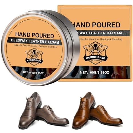 LearnLyrics Lederpflegemittel Für Handtaschen,Bienenwachs Leder Detail Pflege Balsam | Schuh Pflege Und Wiederherstellungs Balsam,für Stiefel Möbel Jacke Tasche Sicherheitsgurt Auto Innenraum