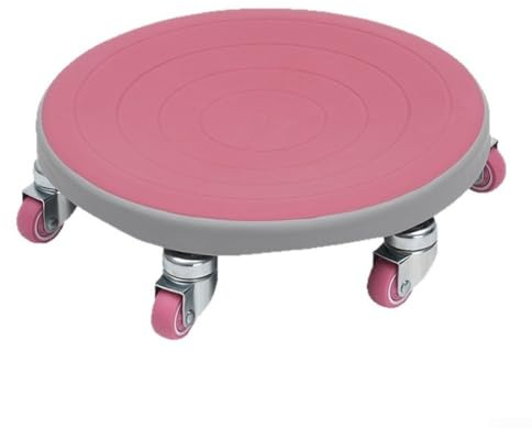 Ruota addominale per allenamento del core, 6 ruote silenziose e rullo antiscivolo per esercizi addominali, 150 kg, compatibile con allenamento a casa (rosa)