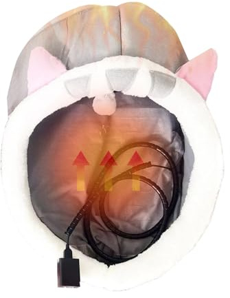 Uppvärmd kattbädd – termiskt värmande gömställe, elektrisk husdjursstol, bifogad ortopedisk, säkerhet automatisk temperaturkontroll | inomhus kattdjur vinterbo avtagbar maskintvättbar