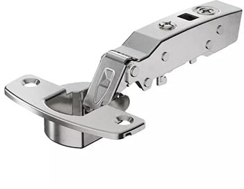 Cerniera Battuta Ammortizzata Soft Close per Mobili, Compatibile con Base Hettich - Cerniera Ø35 mm Apertura 110° con Piastra a Croce e Chiusura Silenziosa (Hettich, Un Pezzo)