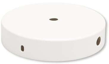 M2 OUTLET Zylindrischer Baldachin 1-flammig 2 Seitenlöchern weiß Ø120 H:25 mm EC94