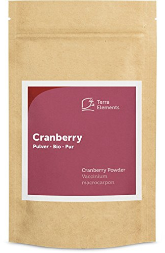 Terra Elements Bio Cranberry Pulver, 100 g I 100% rein I Vegan I Rohkost
