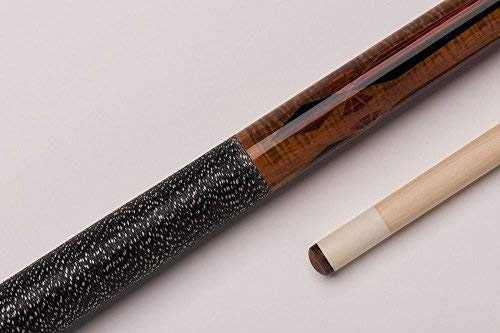 BK BE0-043 Billard-Queue für Poolbillard, 2-teilig, mit Klebeleder, Vollholz-Oberteil, Leinen-Griffband, 5/16-18-Gewinde