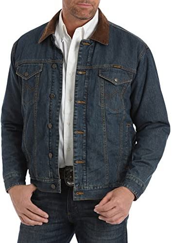 Wrangler Concealed Carry Blanket Lined Denim Jacket, Indigo, 2X Tall