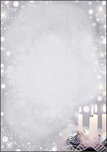 SIGEL Weihnachtsbriefpapier Christmas Silence A4 100 Blatt | DP178, Festliches Design für Briefe Einladungen und Menükarten