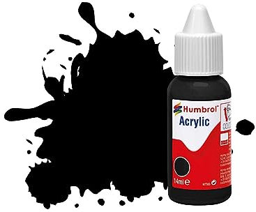 Humbrol DB0033 Pintura acrílica nº 33 negro, mate, 14 ml (paquete de 1)