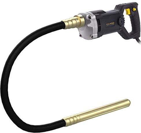 ROLAYSEE TOOLS Handbeton-Vibrationswerkzeug, 1500 W elektrischer Betonvibrator mit 2 m Schaftstange, 14400 VPM Tragbarer Bleistift Zement Vibrarator Entfernen Sie Luftblase und mischen Sie Beton,