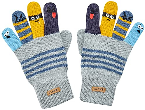 Barts Puppeteer Gloves 0002-HEATHER Grey, 4 Kinder und Jugendliche